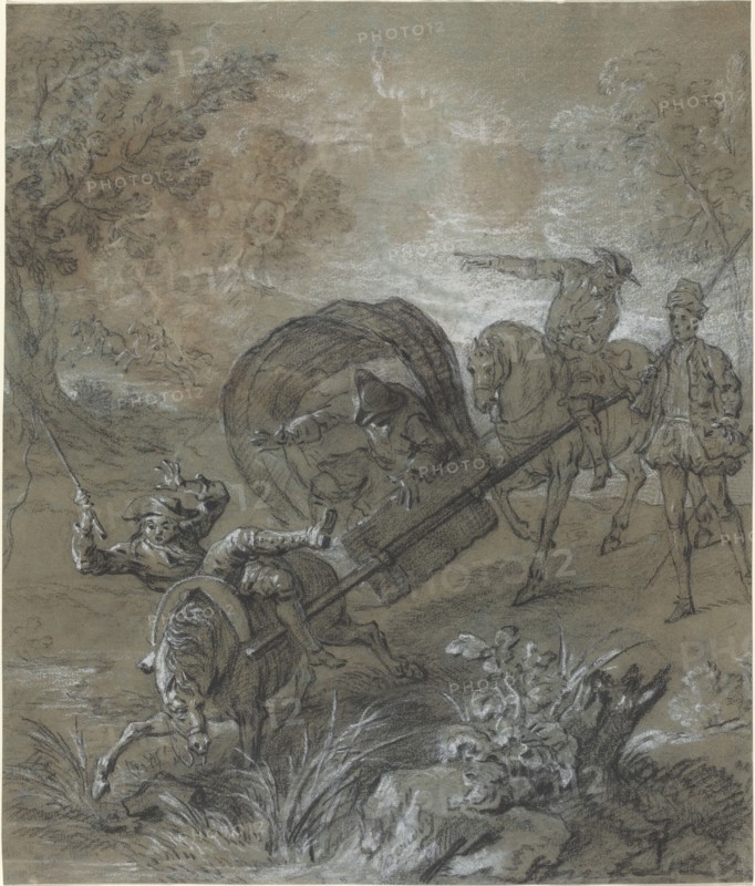 La Rancune en brancard, abattu dans le bourbier, 1726.