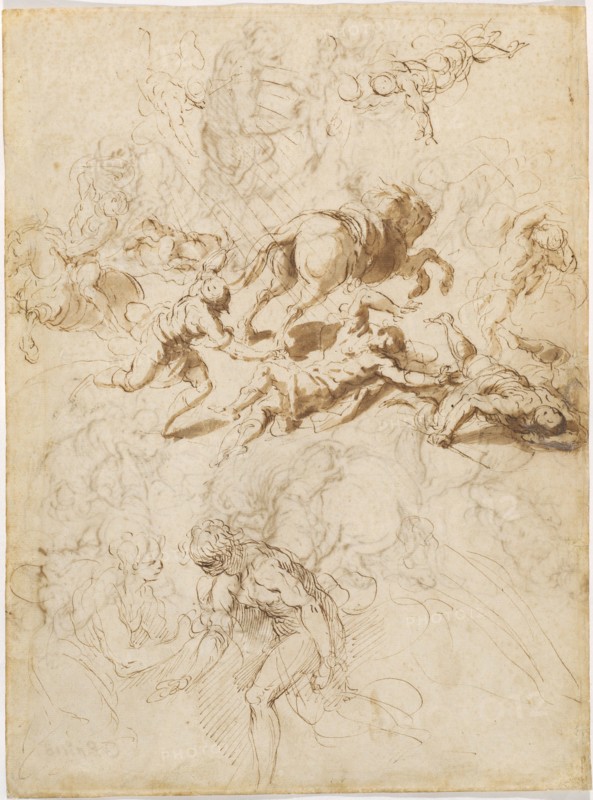 The Conversion of Saint Paul; Adam and Eve, 1590/1595.
