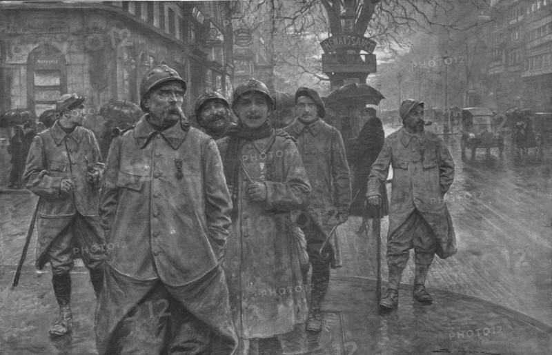 ''Les boulevardiers de 1916.', 1916. Creator: J Simont.