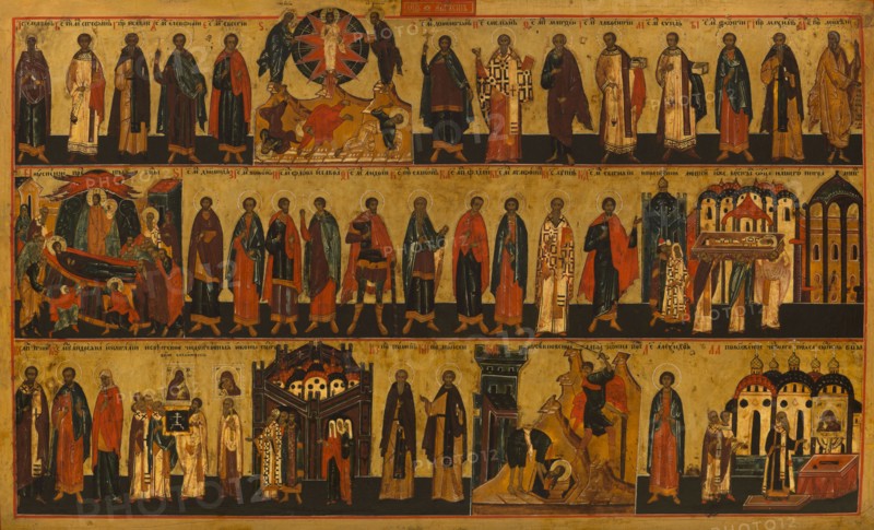 Menology of the month of August, between 1750 and 1800.