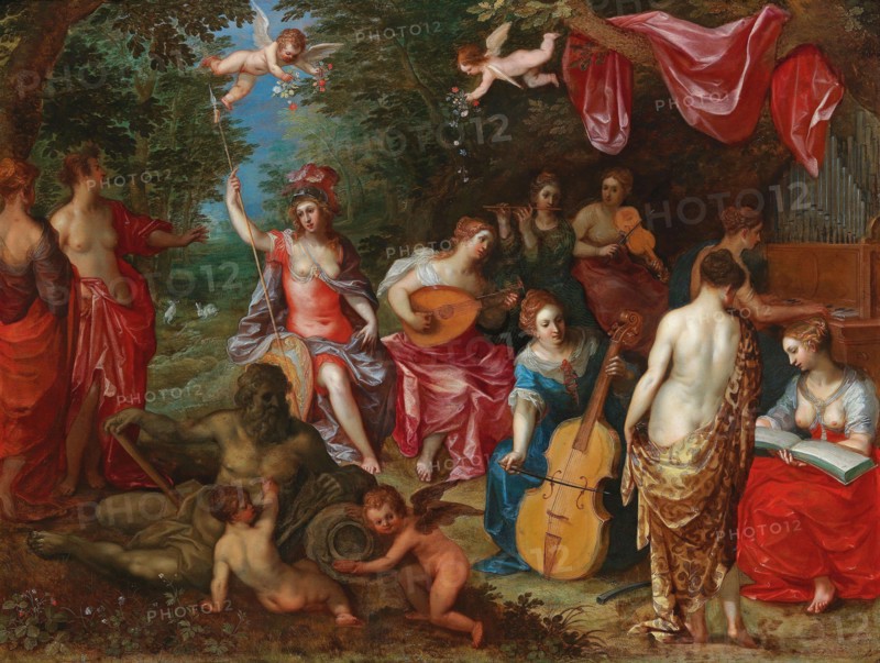 Minerva Visits the Nine Muses, 1608. Private Collection.