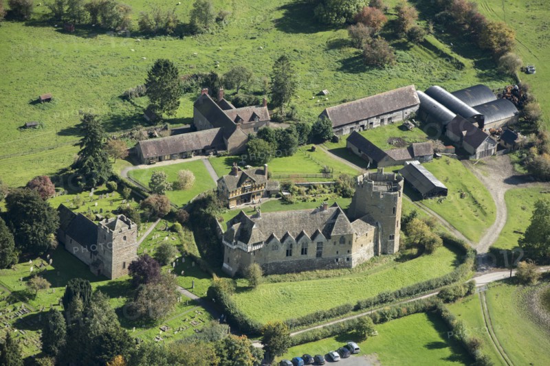 Stokesay Castle fortified manor house, Shropshire, 2017.
