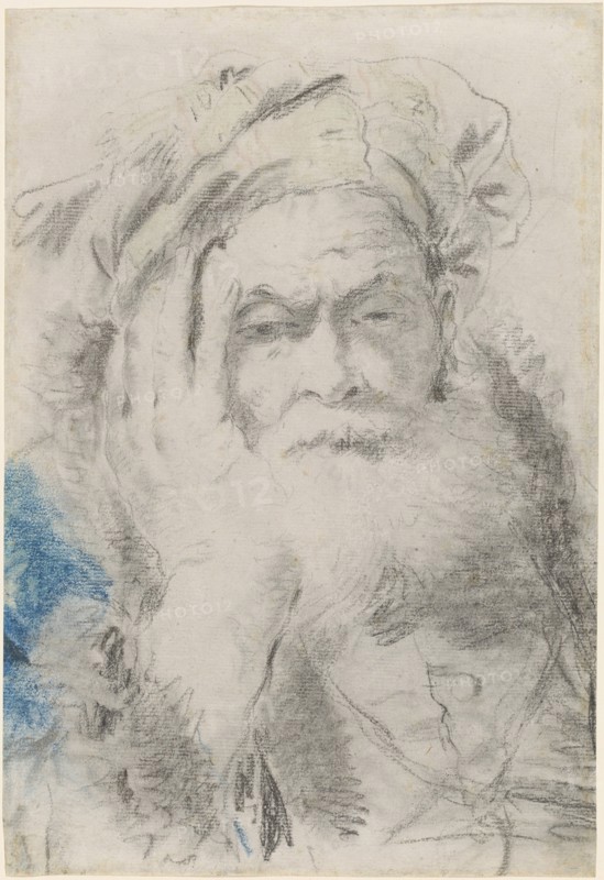 A Bearded Old Man Leaning His Head on His Hand, 1755/1762.