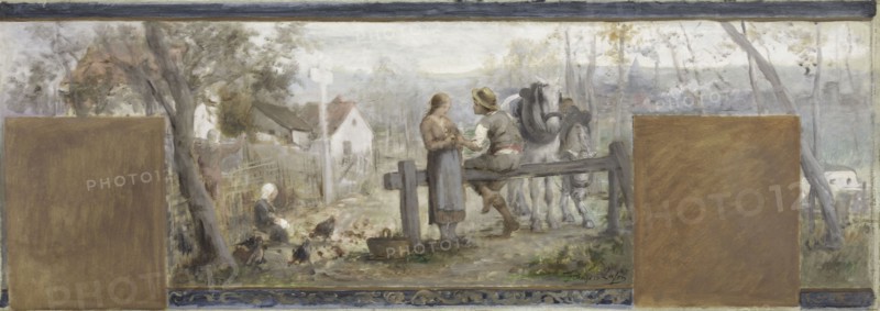 Esquisse pour la mairie de Pantin : Les fiançailles, 1887.