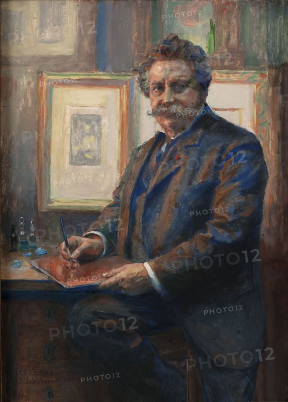Portrait de Charles Albert Waltner dans son atelier, 1910.