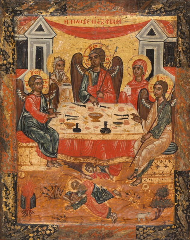 Abraham's hospitality and sacrifice, between 1675 and 1700.