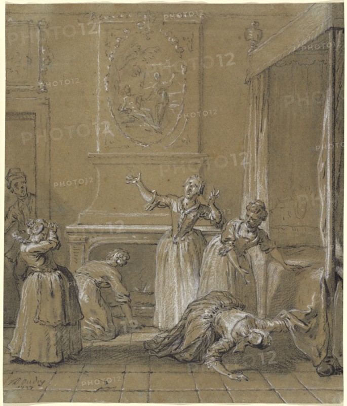 On trouve le corps mort de l'hote que l'on avait cache, 1727.