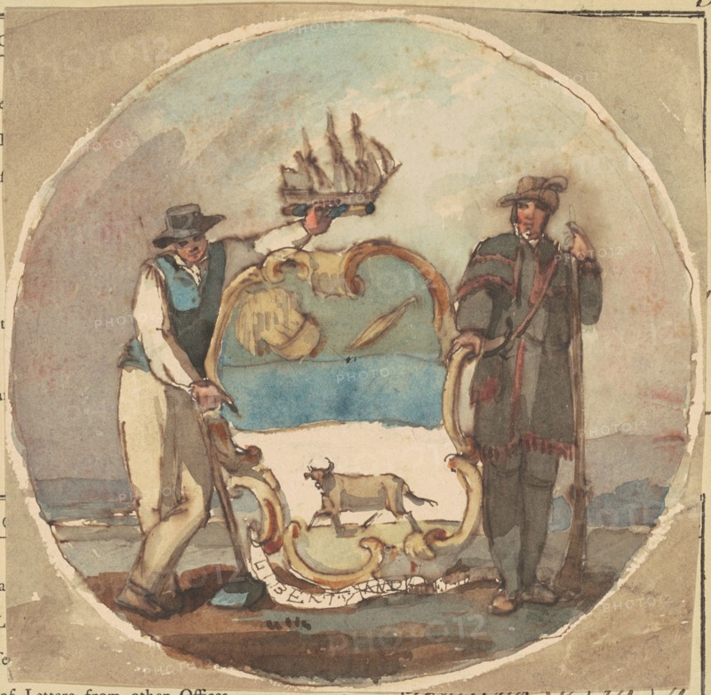 Study for "The Great Seal of the State of Delaware", c. 1847.