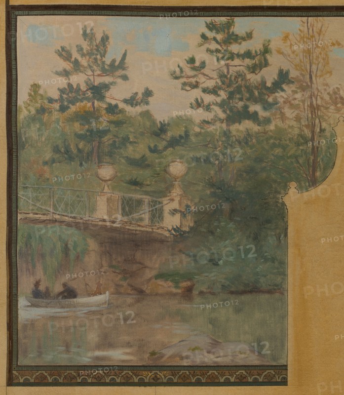 Esquisse pour la mairie de Vincennes : Le lac Daumesnil, 1898.