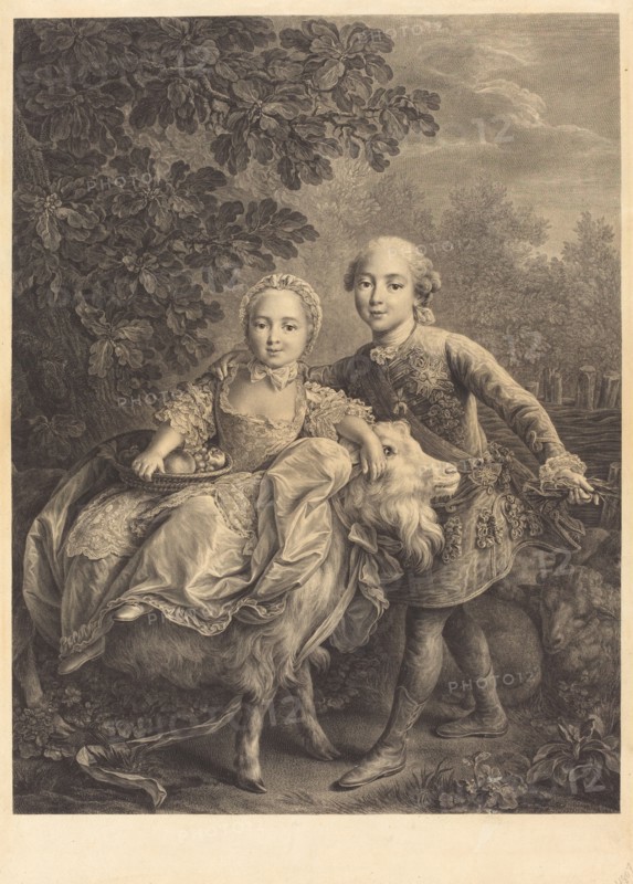 The Comte d'Artois and His Sister Mademoiselle Clotilde, 1767.