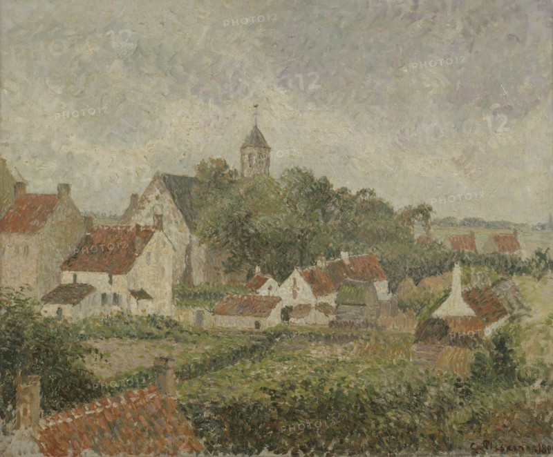 Le village de Knocke, 1894. The village of Knocke (in Belgium).