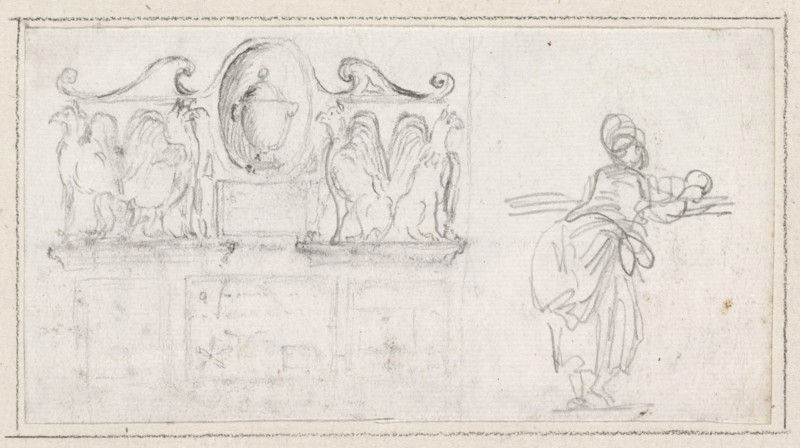 A Decorative Sculpture with a Woman Seen from Behind, 1754/1765.