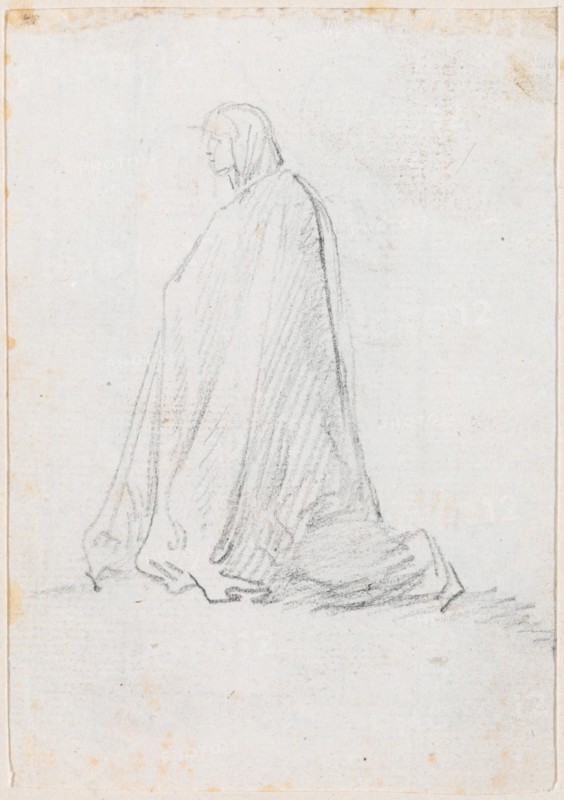 Kneeling Figure in a Hooded Robe [verso], probably c. 1754/1765.