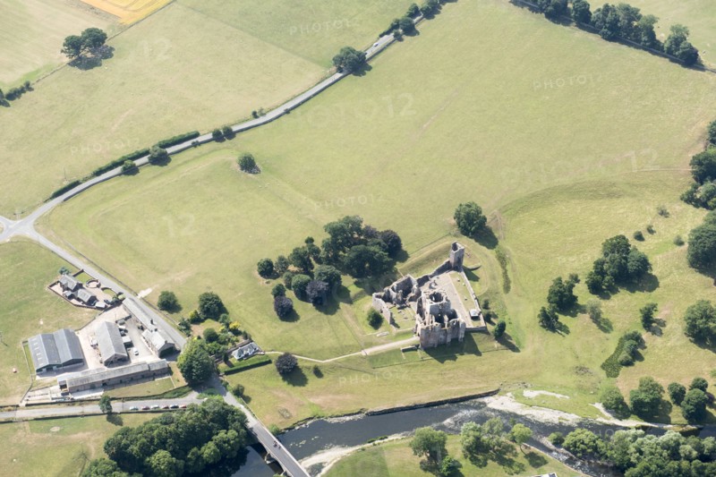 Brougham Roman fort (Brocavum) and Brougham Castle, Cumbria, 2018.