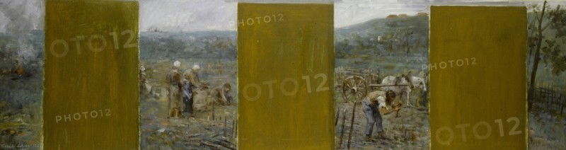 Esquisse pour la mairie de Nogent-sur-Marne : Scènes rurales, 1889.
