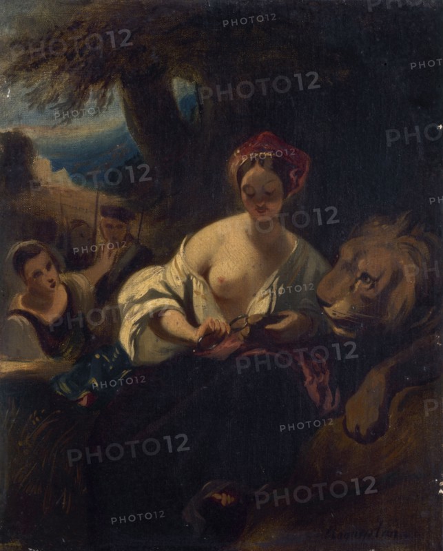 Le lion amoureux, c.1836. Creator: Camille Joseph Etienne Roqueplan.