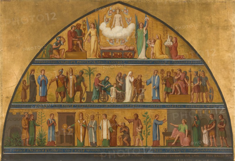 Esquisse pour l'église Saint-Laurent : La vie de Saint-Laurent, 1870.