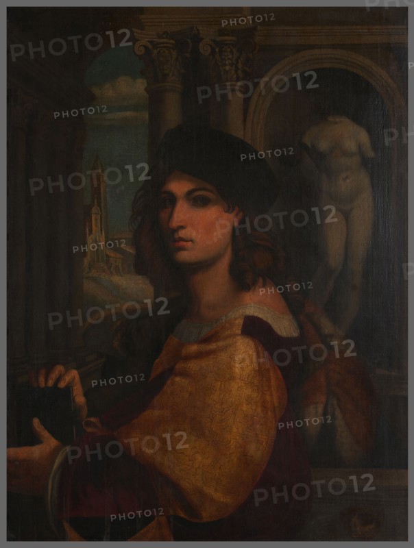 Portrait of the artist, copy after self-portrait of Domenico Capriolo.