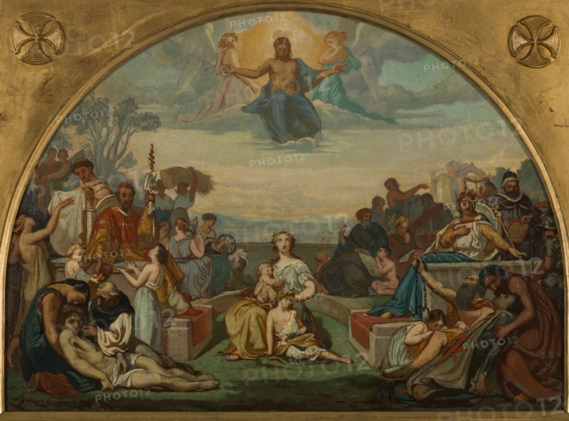 Sketch for the Church of St. Elisabeth: Religion, the Beatitudes, c.1847.