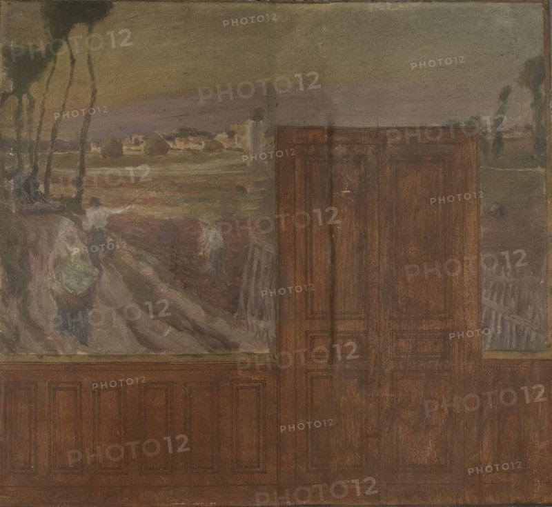 Sketch for the town hall of Créteil, 1898. Creator: Eugene Martial Simas.