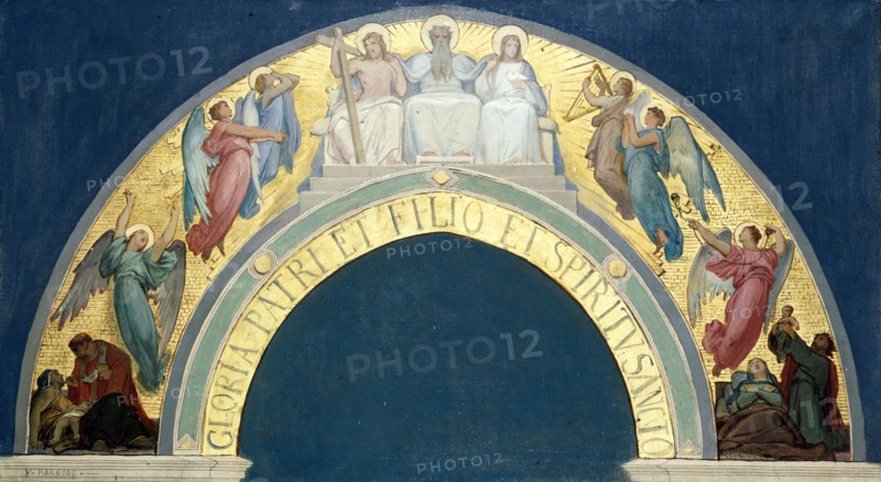 Esquisse pour l'église de la Trinité : Glorification de la Trinité, c.1864.