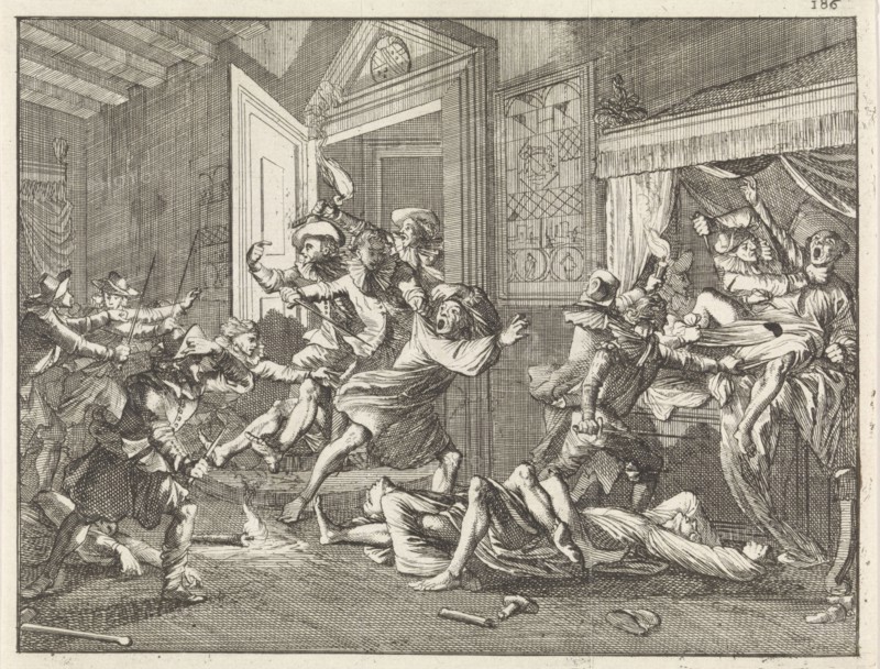 Murder of the Knights Templar at Zierikzee, 1312, 1700. Private Collection.