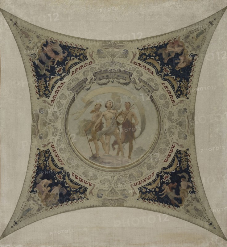 Esquisse pour la galerie Lobau de l'Hôtel de Ville de Paris : Apollon, 1890.