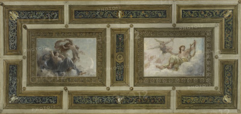 Esquisse pour la mairie de Saint-Maur-des-Fossés : La Nuit et le Jour, 1883.