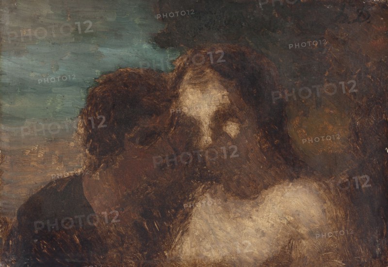 La Confidence ou Le baiser de Judas, 1859. The Secret, or the Kiss of Judas.