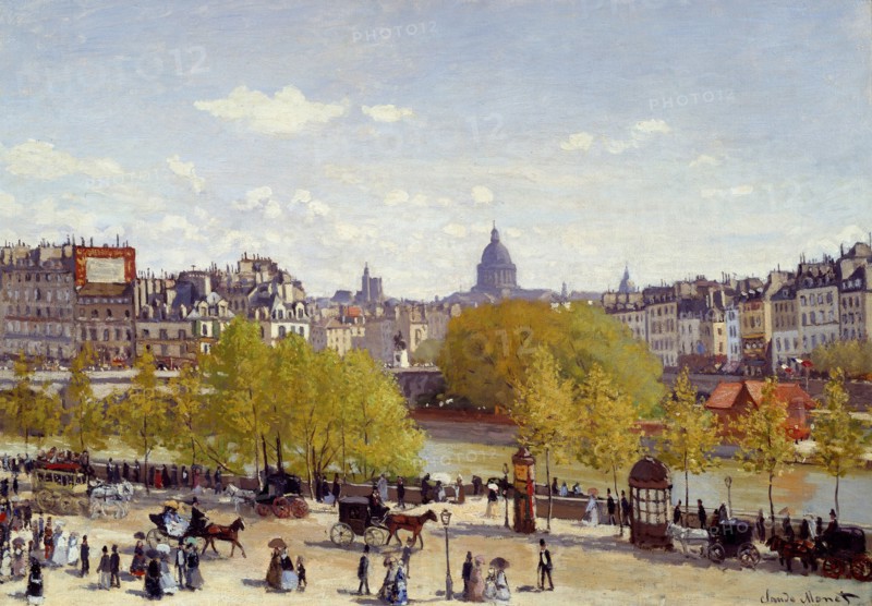 Quai du Louvre, ca 1867. Found in the collection of the Kunstmuseum Den Haag.