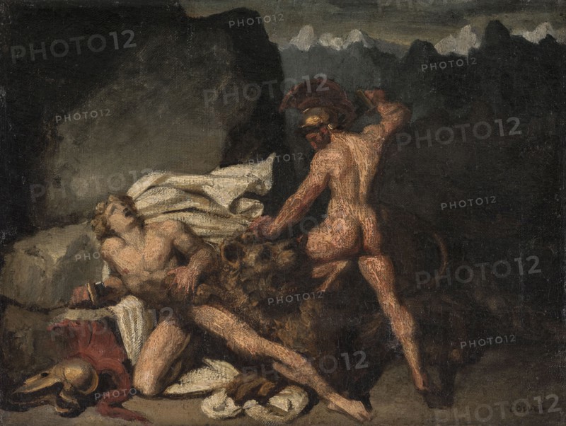 Scène héroïque. Caïn et Abel, mid 19th century. Heroic scene - Cain and Abel.