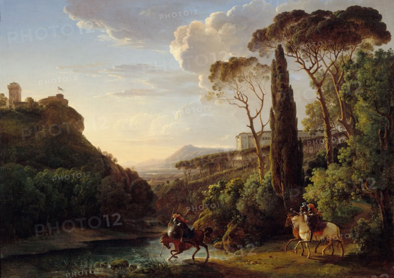 Paysage d'Italie avec trois chevaliers, 1806. Creator: Pierre-Athanase Chauvin.