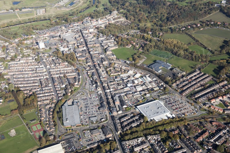 The town centre and Heritage Action Zone, Bishop Auckland, County Durham, 2018.