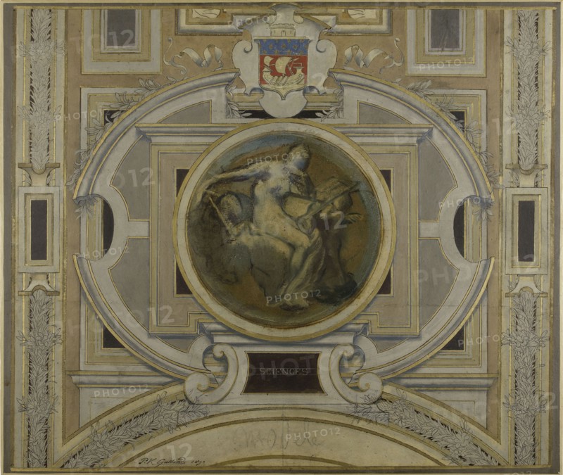 Esquisse pour la galerie des Métiers de l'Hôtel de Ville : Sciences, 1890. Science.