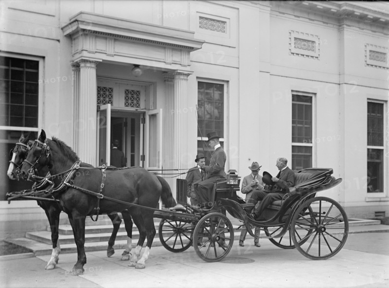Albert Sidney Burleson, Rep. from Texas - In Carriage, 1914. Creator: Harris & Ewing.