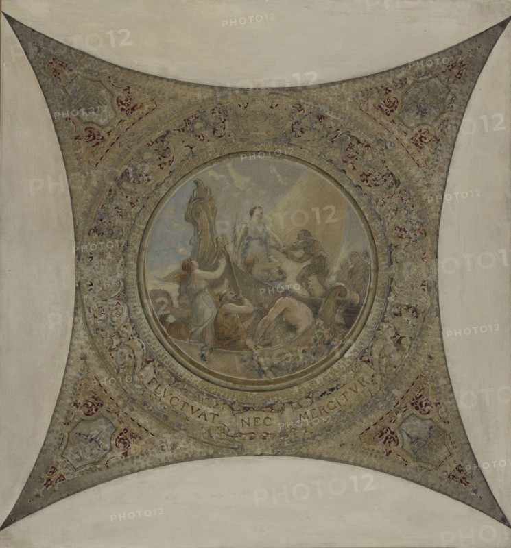 Esquisse pour l'Hôtel de Ville de Paris (galerie Lobau) : Fluctuat Nec Mergitur, 1890.