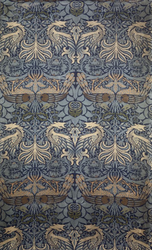 Peacock. Decorative fabric, 1878. Found in the collection of the Musée d'Orsay, Paris.