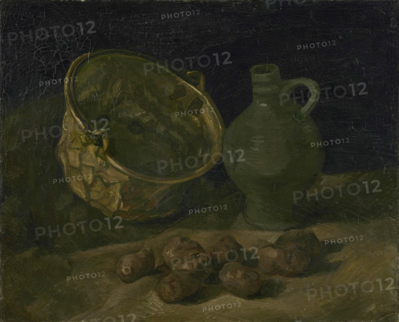 Still Life with Brass Cauldron and Jug, 1885. Creator: Gogh, Vincent, van (1853-1890).