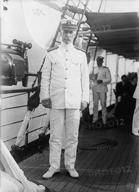 Admiral William S. Benson Aboard The Mayflower, June 24, 1917. Creator: Harris & Ewing.