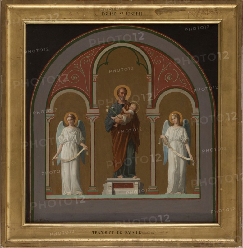 Sketch for the Saint-Joseph church: Saint Joseph, 1874. Creator: Pierre-Auguste Pichon.