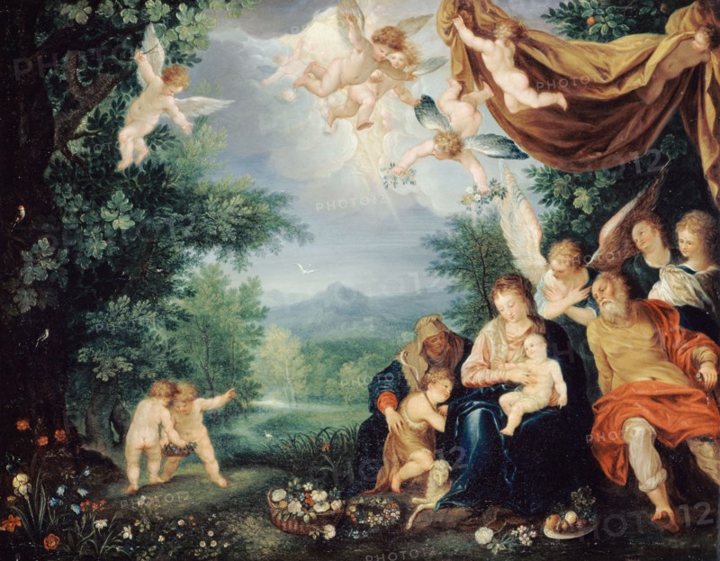 The Holy Family rest on the Flight into Egypt, between 1580 and 1620. Creator: Unknown.