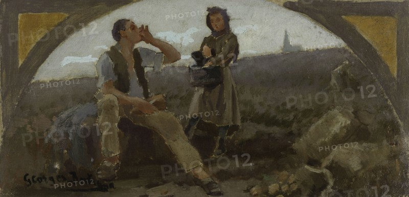 Esquisse pour la salle à manger de l'Hôtel de Ville de Paris : La pomme de terre, c.1893.