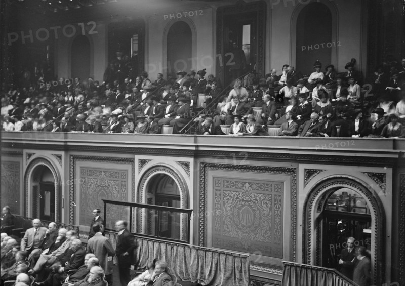 Wilson Before Congress...Shows Gallery And Rear of Chamber, 1913. Creator: Harris & Ewing.