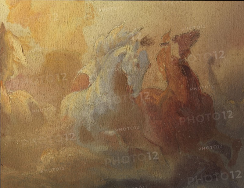 Esquisse pour l'Hôtel de Ville de Paris : Le char du soleil, c.1851. Creator: Léon Cogniet.
