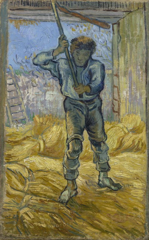The Thresher (after Millet), 1889. Found in the collection of the Van Gogh Museum, Amsterdam.