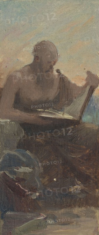 Esquisse pour la mairie de Courbevoie : Les âges de la vie, 1884. The stages of life: old age.