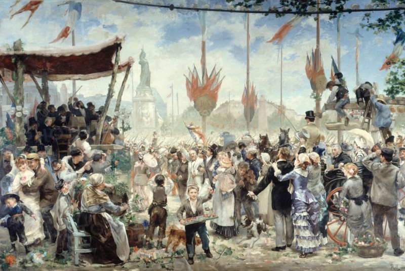 14 Juillet 1880, inauguration du monument à la République, 1882. Creator: Alfred Philippe Roll.