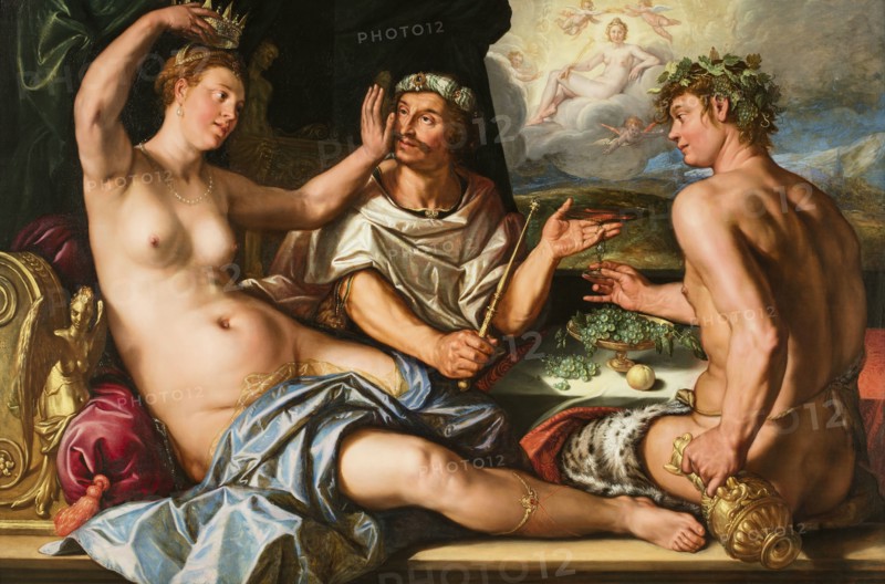 Apame Usurps the King's Crown (The Four Powers), 1614. Creator: Goltzius, Hendrick (1558-1617).