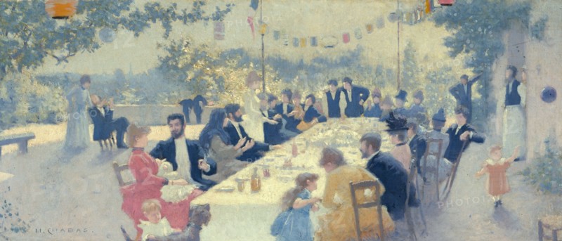 Esquisse pour la salle des mariages de la mairie du 14ème : Repas nuptial, 1889. Wedding feast.