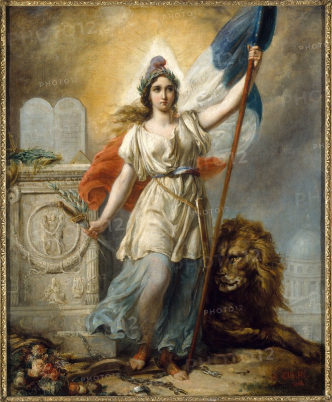 La République, esquisse pour le concours de 1848, 1848. Personification of the French Republic.